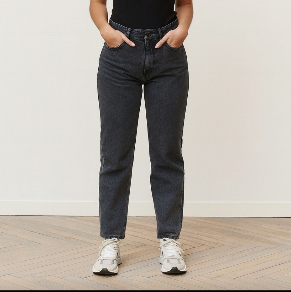 Superdry Washed Black High Rise Straight Leg Jeans Women’s W28 x 26 Hemmed